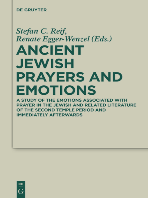 Title details for Ancient Jewish Prayers and Emotions by Stefan C. Reif - Available